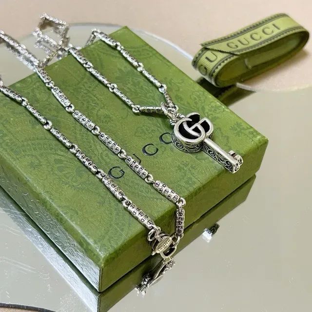 Gucci GG Marmont Key Pendant Silver-Tone Necklace 5