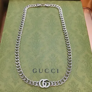 Gucci GG Marmont Pavé Interlocking GG Curb-Link قلادة
