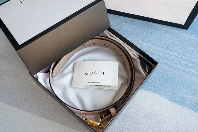 Gucci GG Marmont Pink Leather Belt 3
