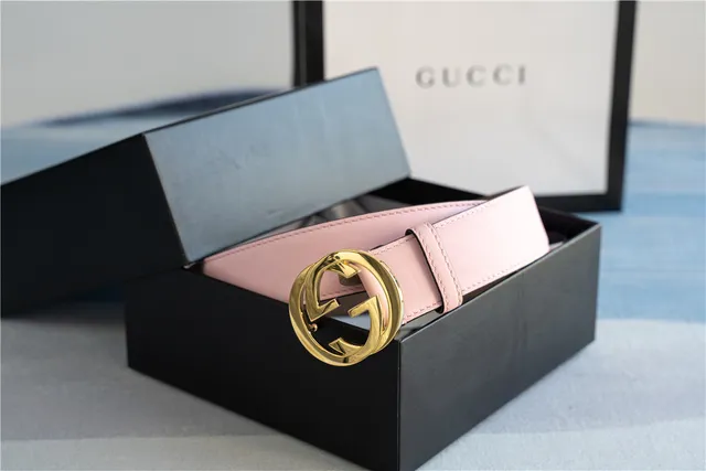Gucci GG Marmont Pink Leather Belt 4