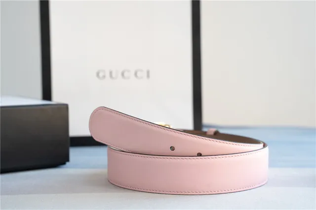 Gucci GG Marmont Pink Leather Belt 7
