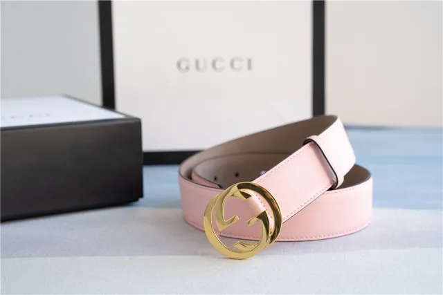 Gucci GG Marmont Pink Leather Belt 8
