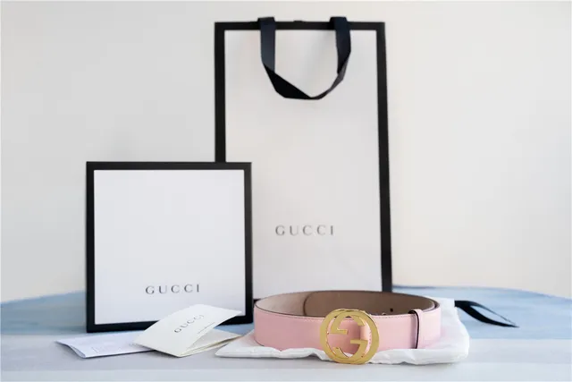 Gucci GG Marmont Pink Leather Belt 9