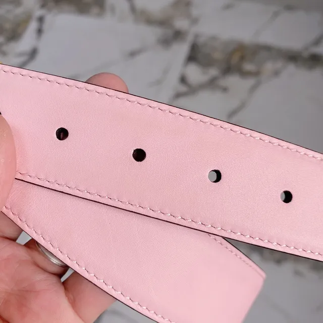 Gucci GG Marmont Pink Leather Belt 12