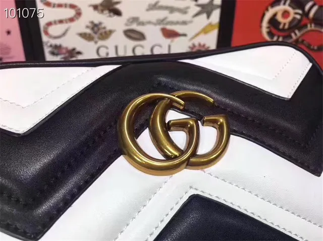 Gucci GG Marmont Quilted Chevron Dusty Pink Chain Bag 6