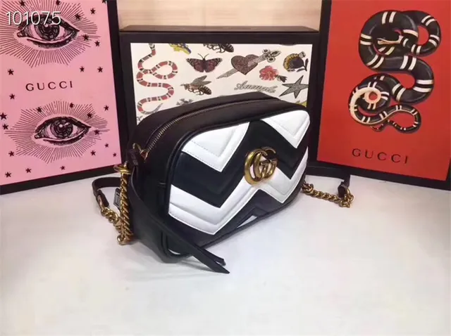 Gucci GG Marmont Quilted Chevron Dusty Pink Chain Bag 8