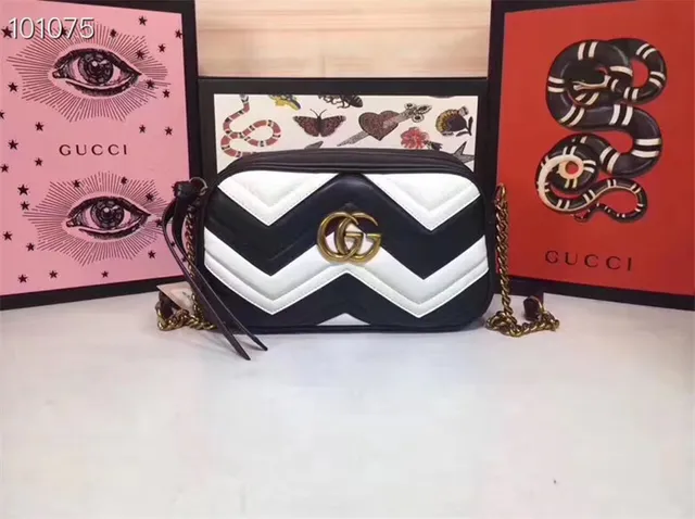 Gucci GG Marmont Quilted Chevron Dusty Pink Chain Bag 9