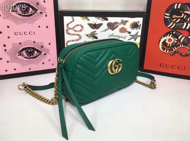 Gucci GG Marmont Quilted Chevron Dusty Pink Chain Bag 14