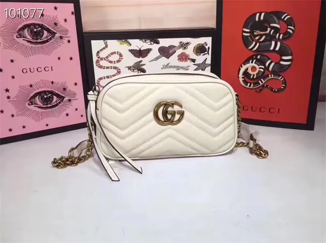 Gucci GG Marmont Quilted Chevron Dusty Pink Chain Bag 24