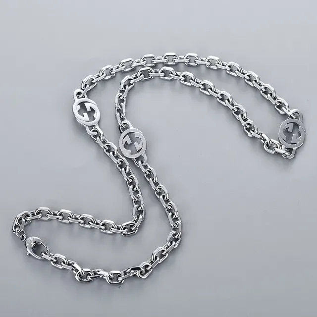 Gucci GG Marmont Silver-Tone Oval Link Bracelet 3