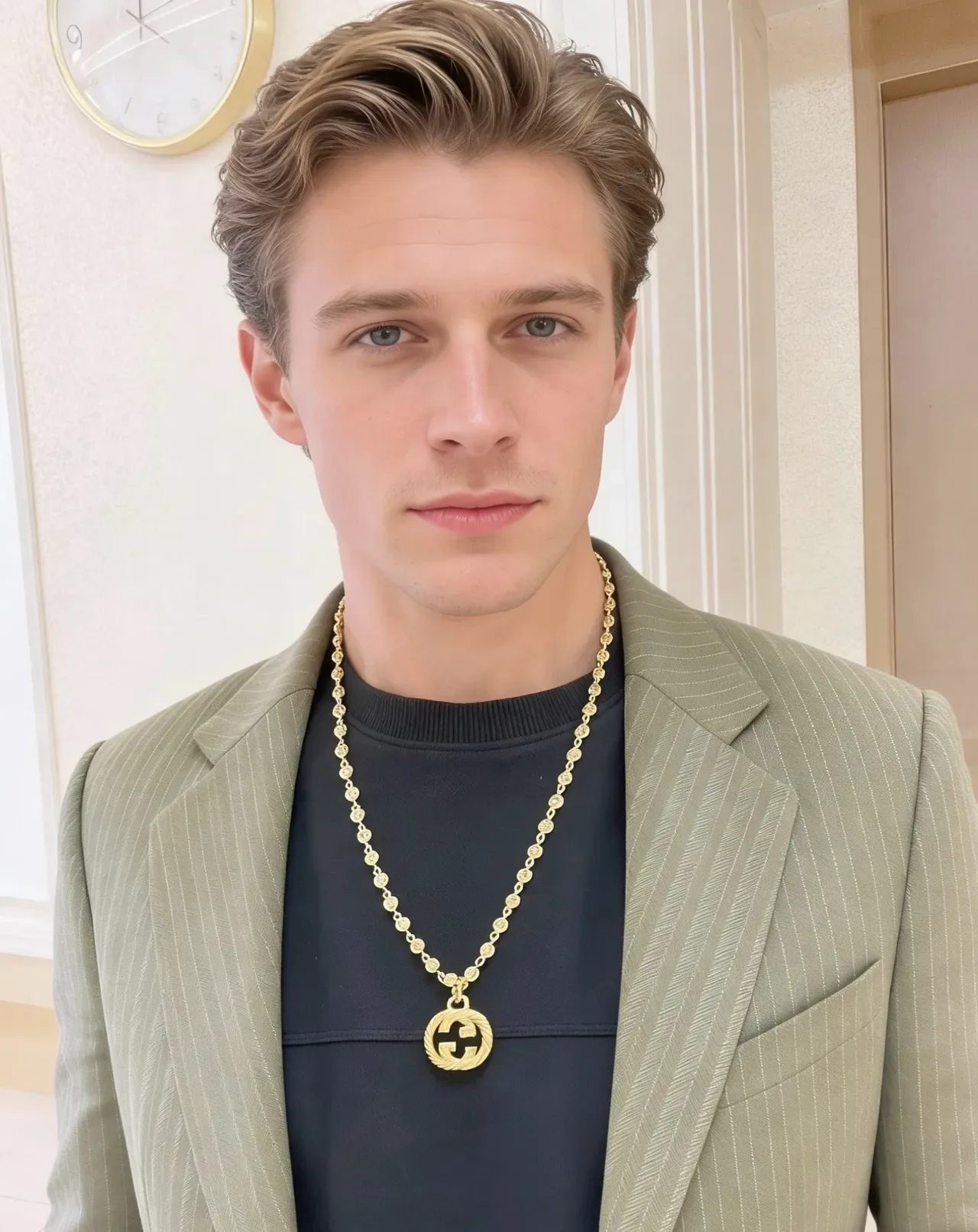 Colar Gucci GG Marmont Elos de corda retorcida de tom dourado 5
