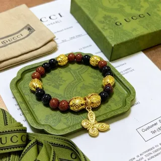 Gucci Gold Multicolor Beaded Bracelet