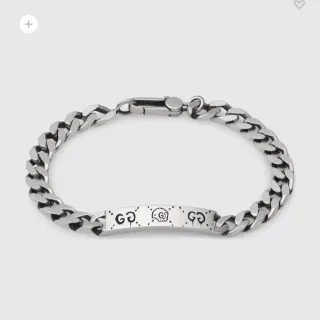 Gucci GucciGhost سوار كيرب فضي مصقول