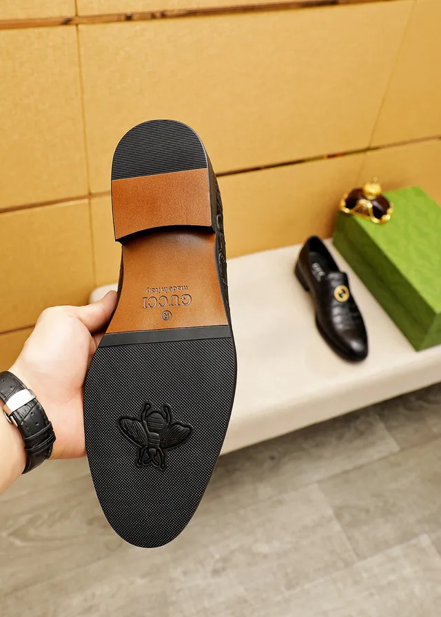 Gucci Horsebit 1955 Black Crocodile-Embossed Leather Loafers 2