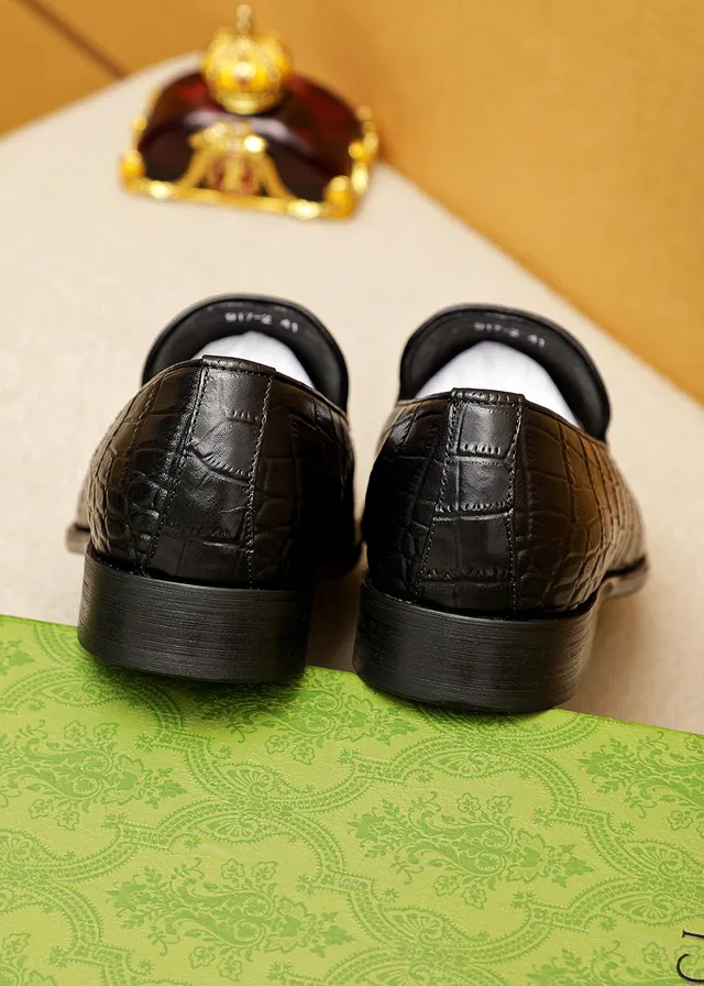 Gucci Horsebit 1955 Black Crocodile-Embossed Leather Loafers 3