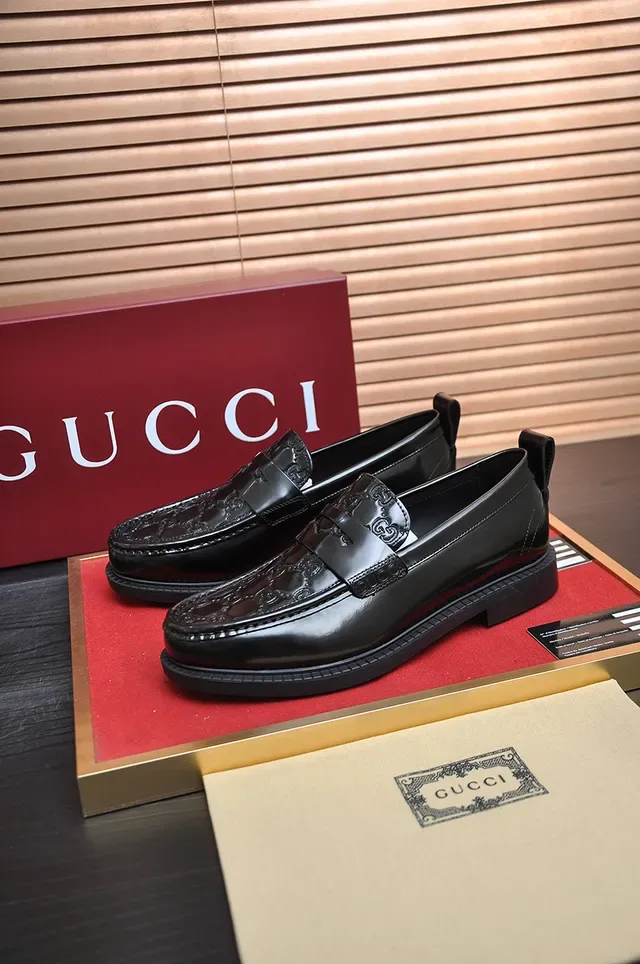 Gucci Horsebit 1955 Black Glossy Leather Loafers 4