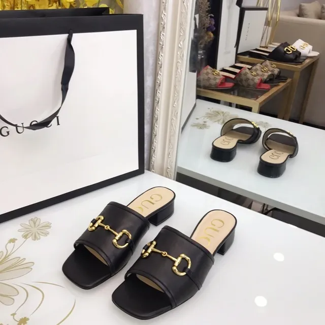Gucci Horsebit 1955 Black Gold Leather Buckle Casual Shoes 4