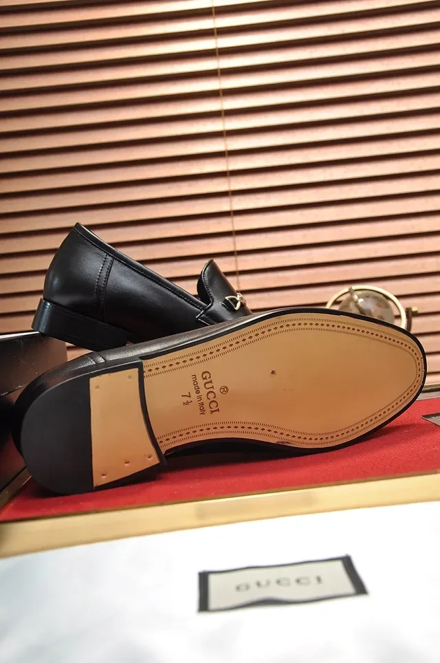 Gucci Horsebit 1955 Black Leather and GG Canvas Loafers 3