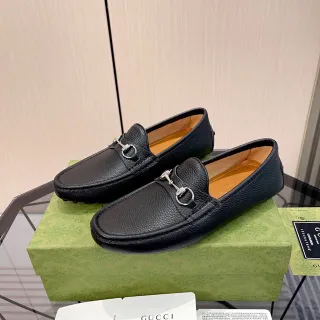 Gucci Horsebit 1955 কালো কণিকাযুক্ত চামড়ার লোফার