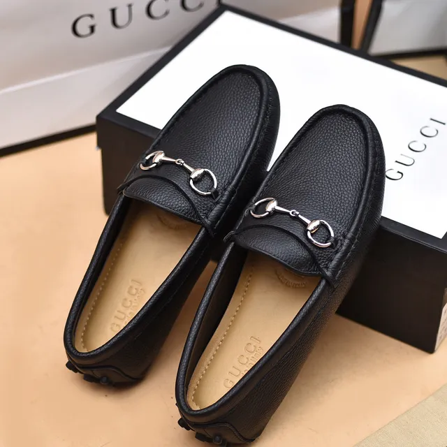 Gucci Horsebit 1955 Black Pebbled Leather Loafers 3