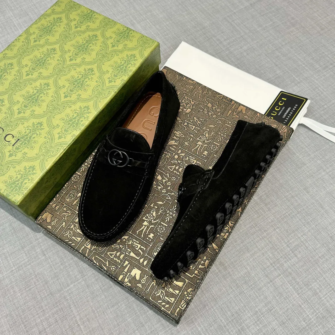 Gucci Horsebit 1955 Black Suede Loafers 2