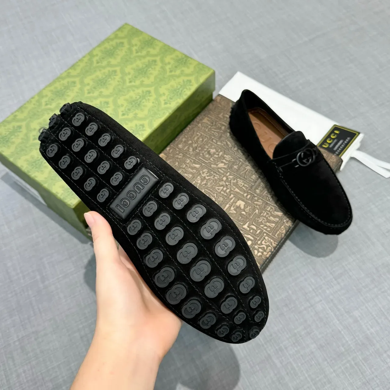 Gucci Horsebit 1955 Black Suede Loafers 3