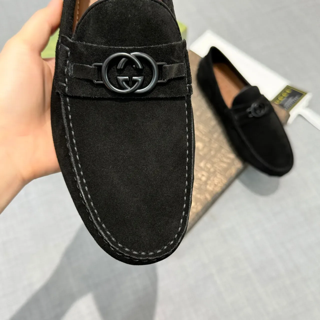 Gucci Horsebit 1955 Black Suede Loafers 4