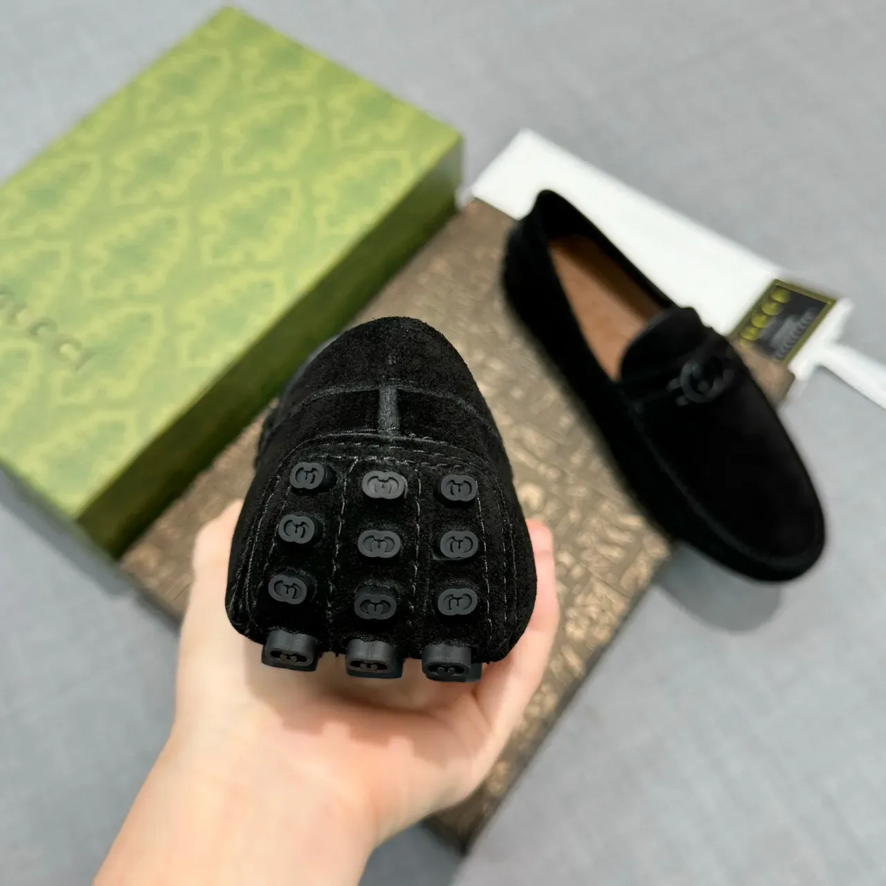 Gucci Horsebit 1955 Black Suede Loafers 5