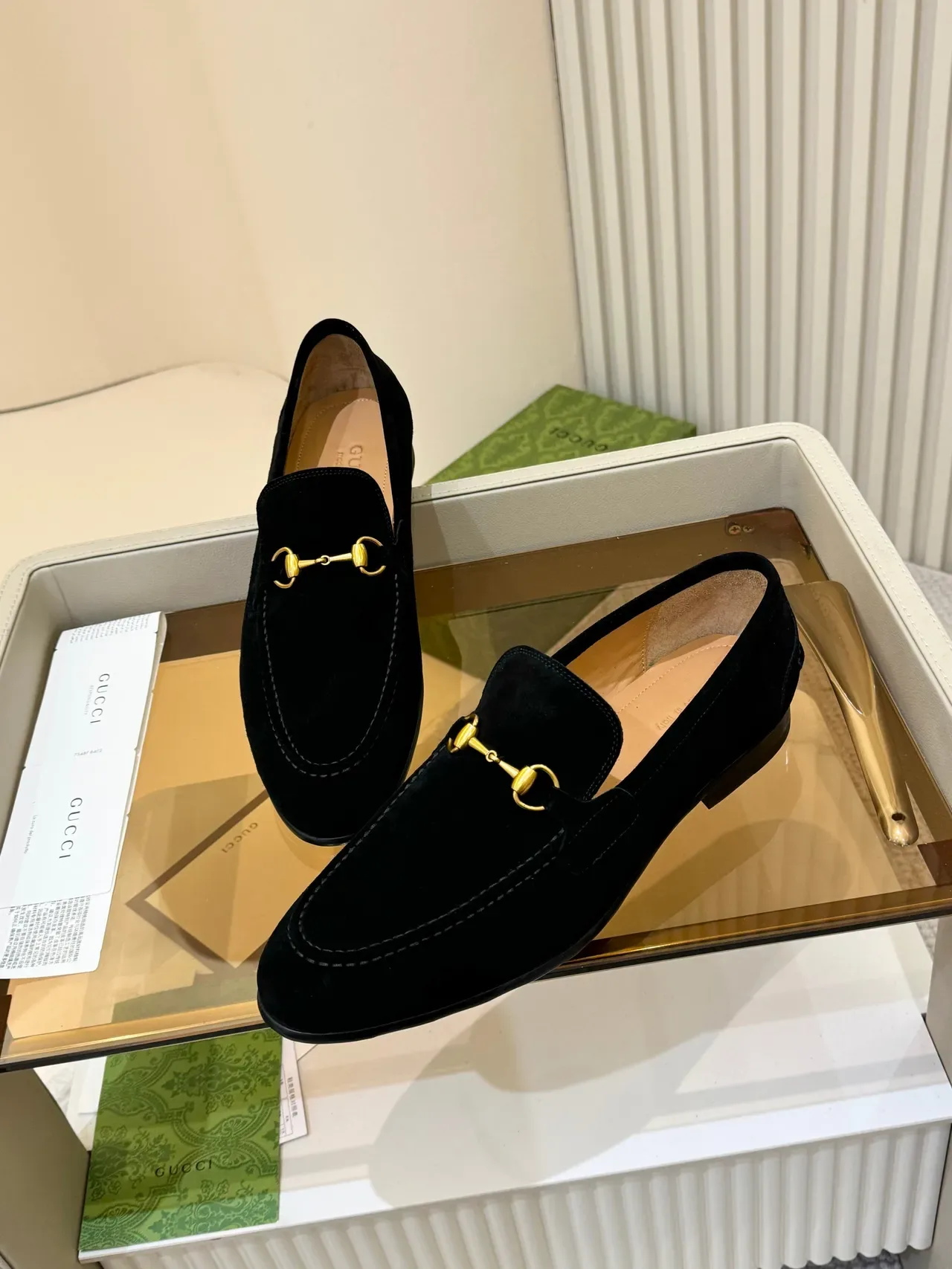 Gucci Horsebit 1955 Black Suede Loafers 5