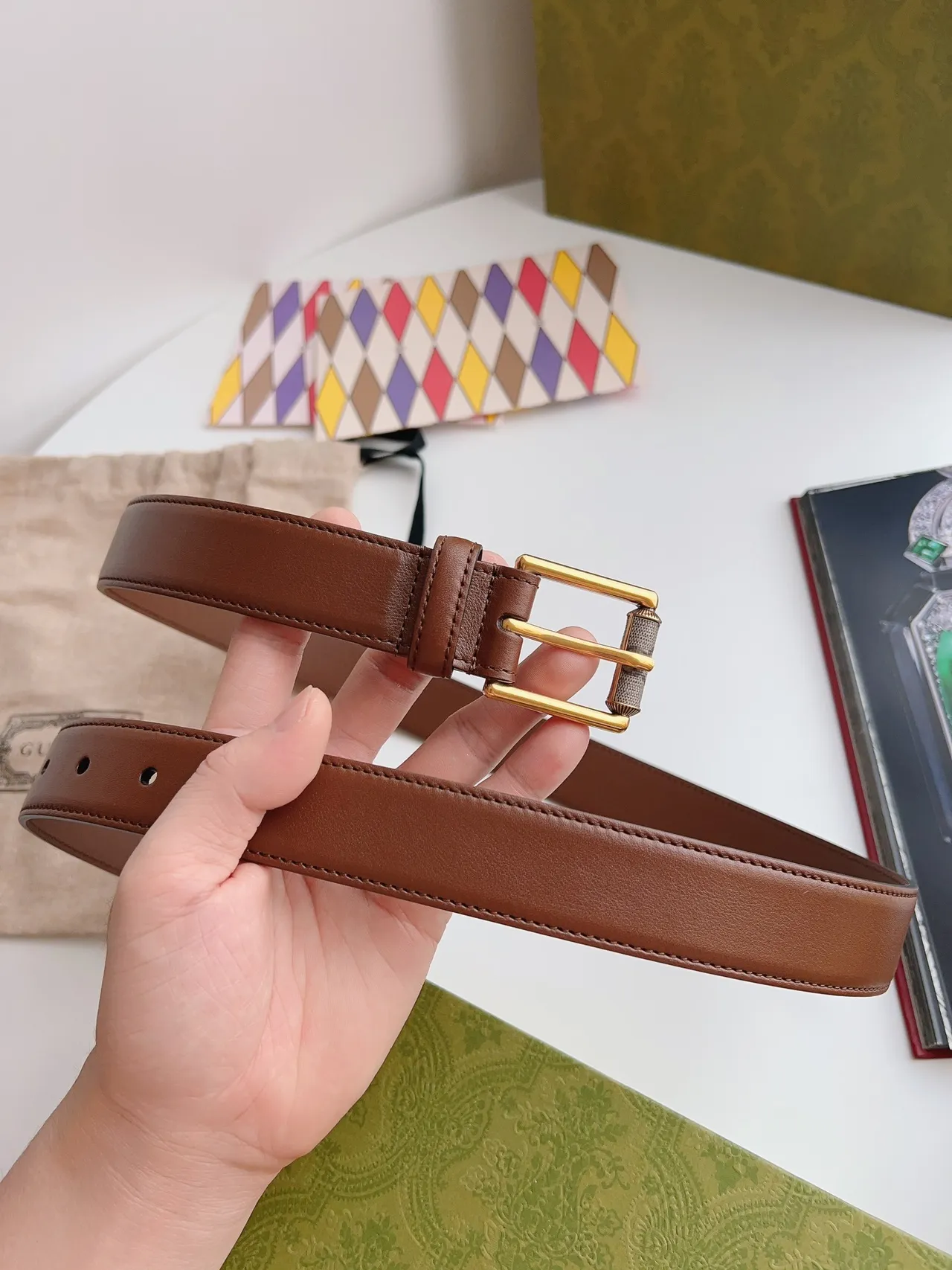 Gucci Horsebit 1955 Ceinture en cuir marron 3