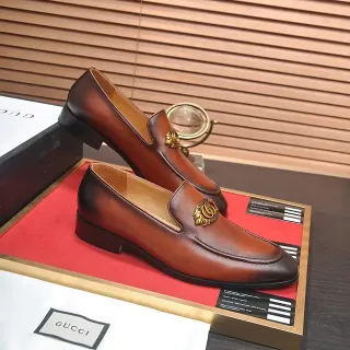 Gucci Horsebit 1955 भूरा चमड़ा Horsebit लूफर्स