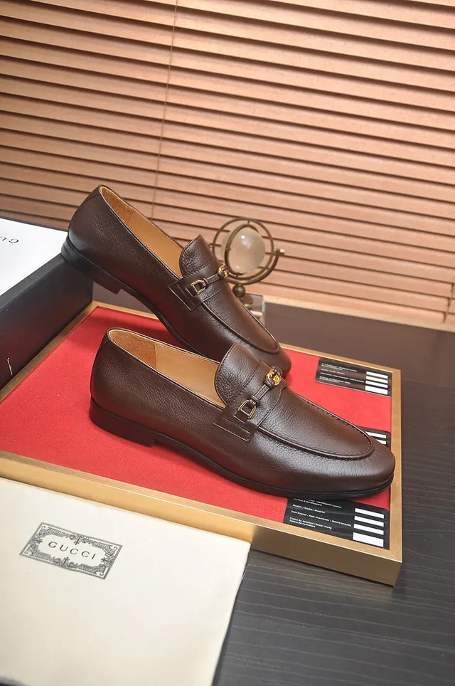 Gucci Horsebit 1955 Mocassins marron cuir grainé 6