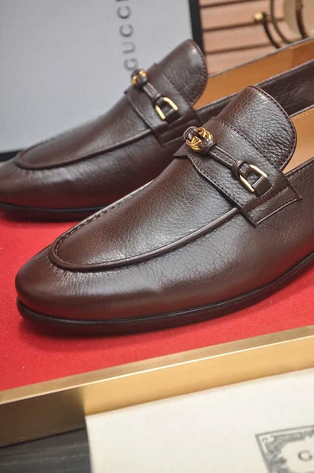 Gucci Horsebit 1955 Mocassins marron cuir grainé 8