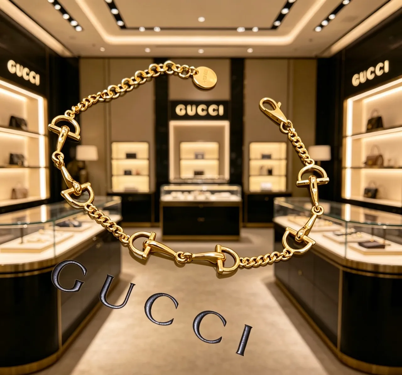 Gucci Horsebit 1955 Gold-Tone Chain Bracelet 2