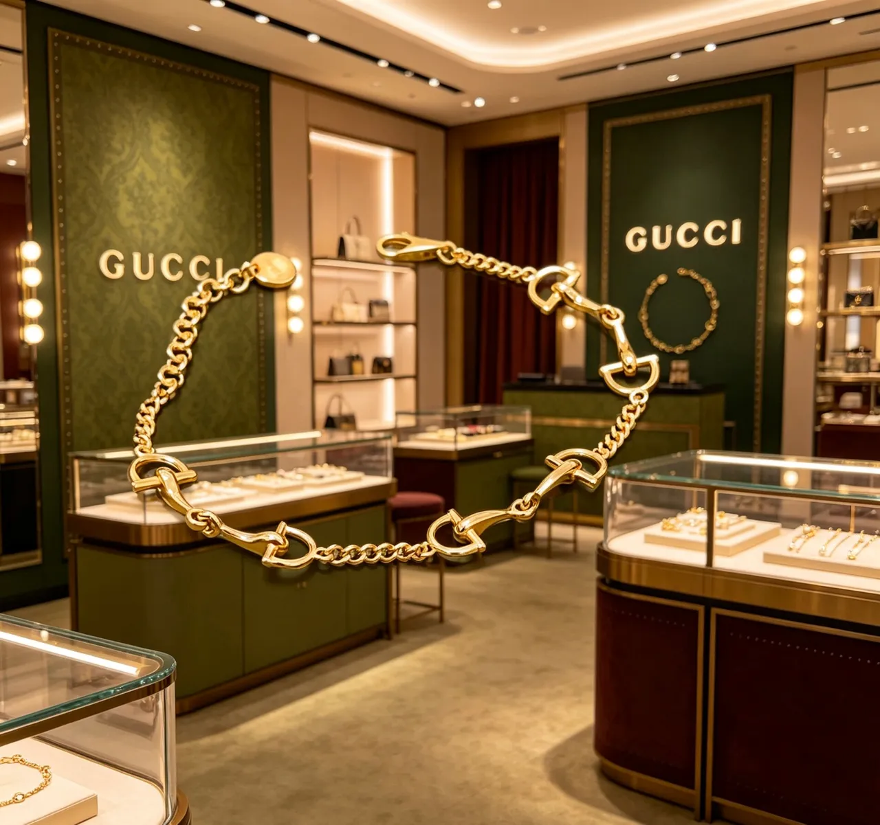 Gucci Horsebit 1955 Gold-Tone Chain Bracelet 6