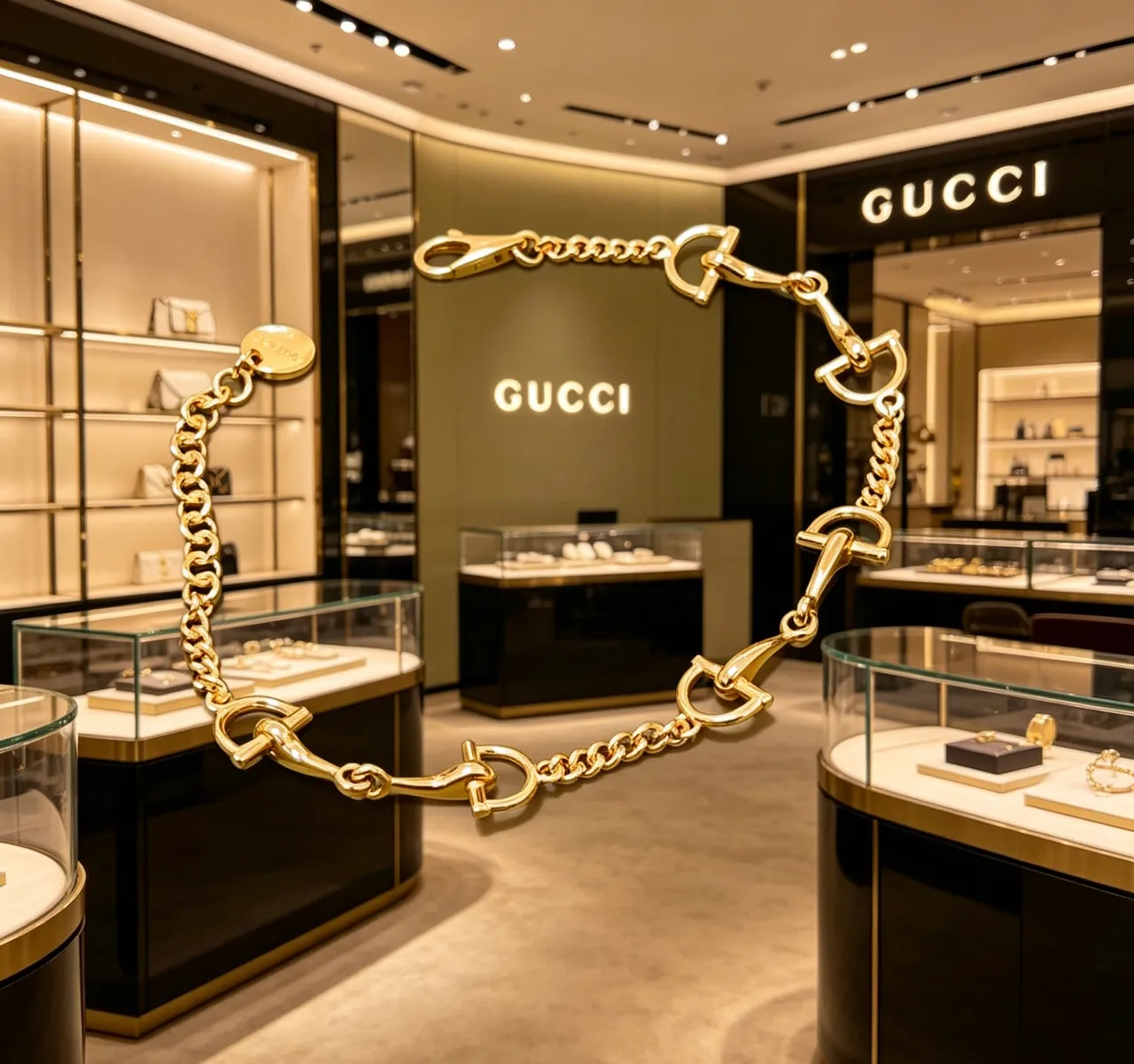 Gucci Horsebit 1955 Gold-Tone Chain Bracelet 7