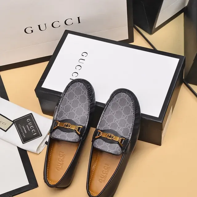 Gucci Horsebit 1955 Gray and Black GG Monogram Loafers 3