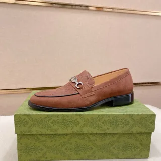 Gucci Horsebit 1955 Loafer Brown Suede Loafers