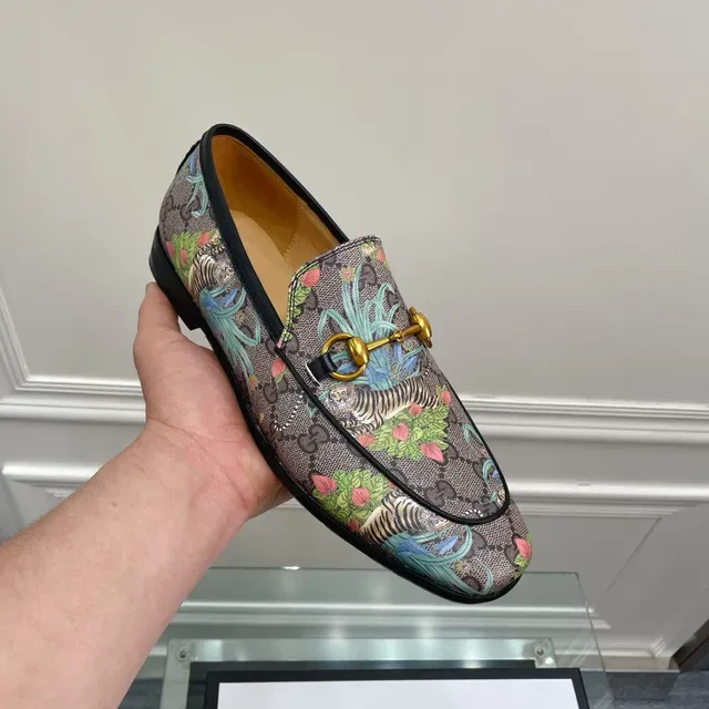 Gucci Horsebit 1955 Multicolor Tiger Print Loafers 4