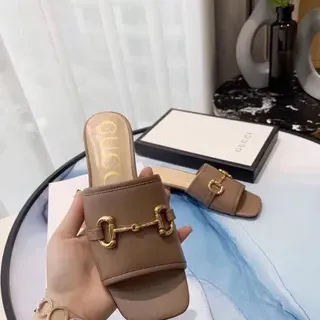 Gucci Horsebit 1955 Tan Leather Horsebit Buckle Slippers
