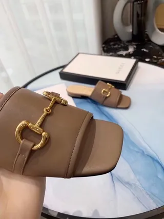 Gucci Horsebit 1955 Cuir Tan Chaussons à Bride Horsebit 4