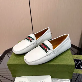 Gucci Horsebit 1955 সাদা চামড়ার লোফার