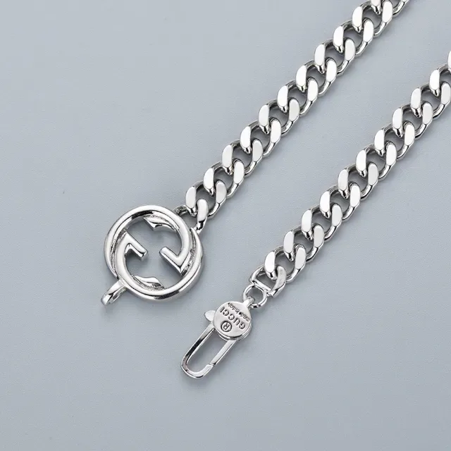 Gucci Interlocking G Curb-Link Silver Bracelet 2