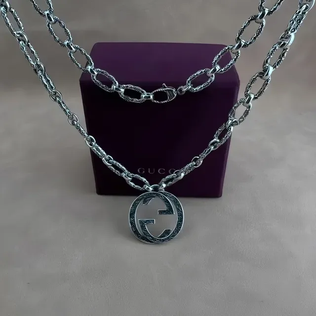 Gucci Interlocking G Filigree Pendant Necklace 5