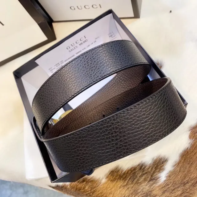Gucci Interlocking G Reversible Double-Tone Leather Belt 2