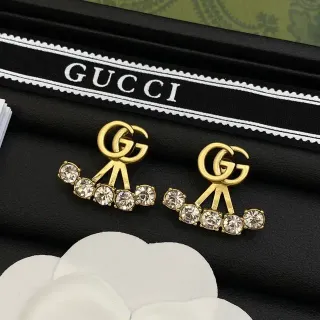 Gucci Interlocking GG Crystal Fan Earrings