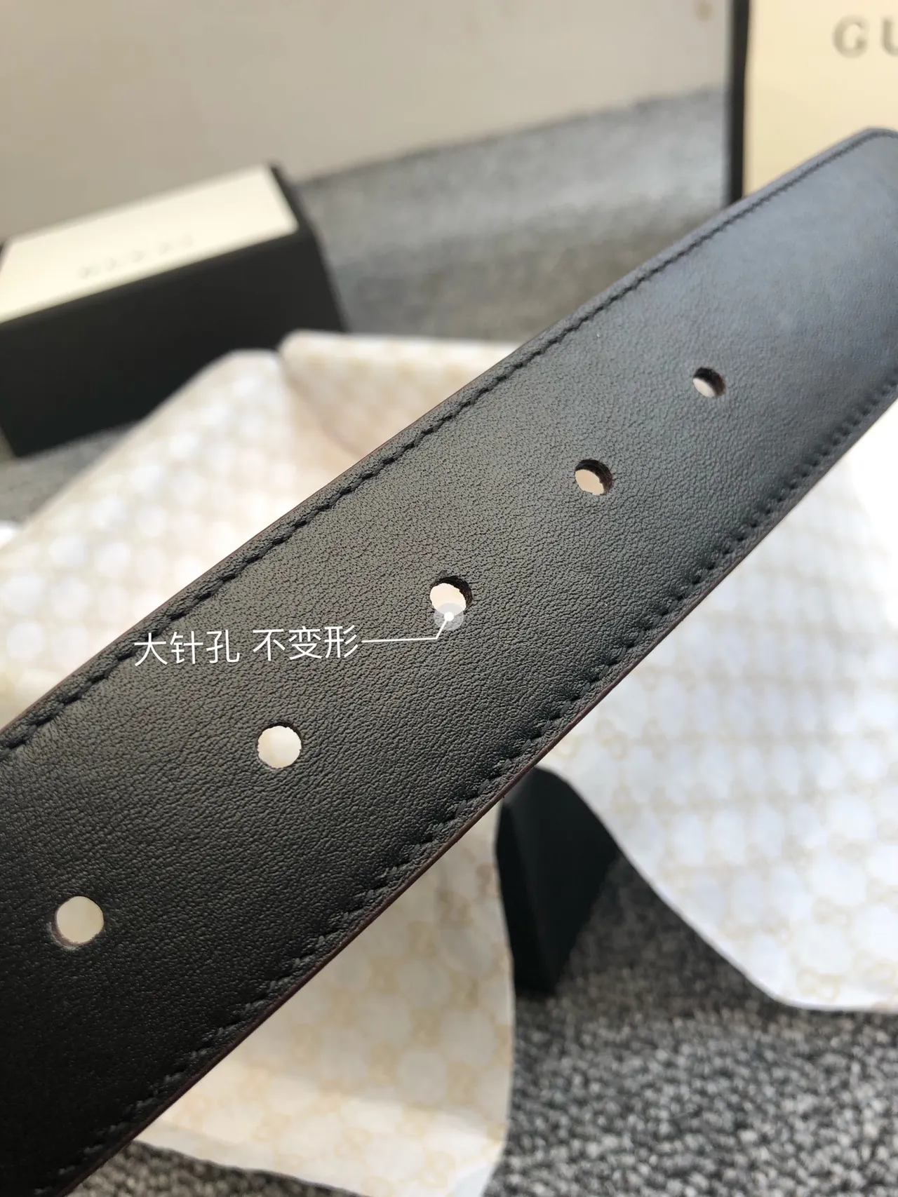 Gucci Ophidia Beige Black GG Monogram Canvas Gold-Tone Rectangular Buckle Leather Belt 8