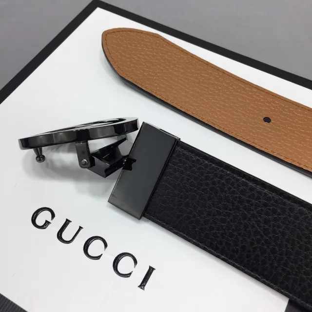 Gucci Ophidia Black and Tan Leather Belt 8