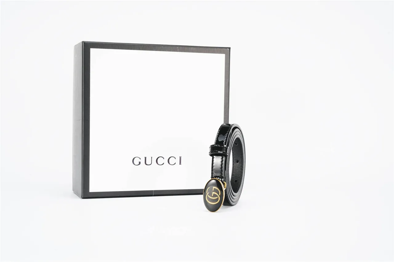 Gucci Ophidia Black Patent Leather Belt 6