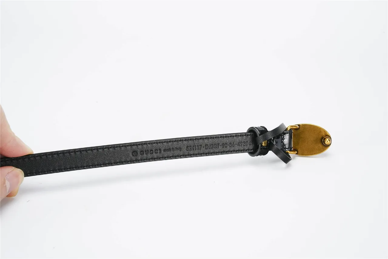 Gucci Ophidia Black Patent Leather Belt 8